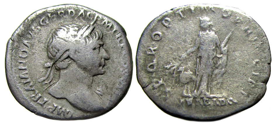 Trajan AR Denarius : Arabia and Camel